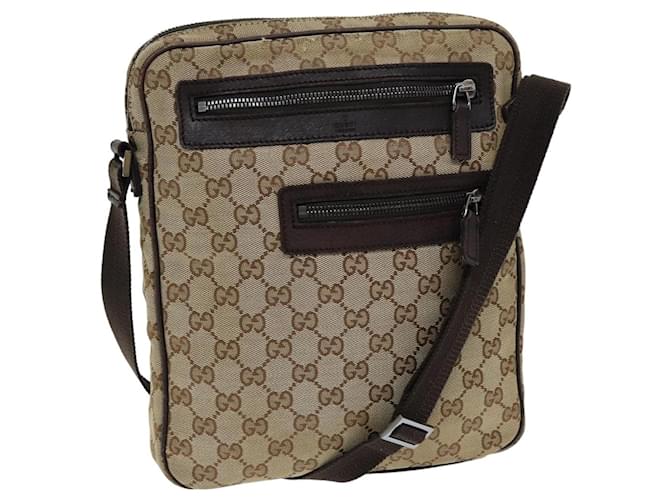 Bolsa de ombro de lona GUCCI GG bege 92551 auth 75348  ref.1404771