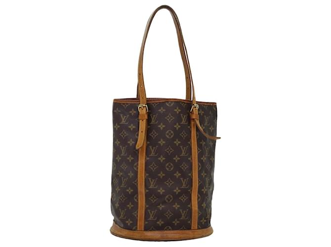 LOUIS VUITTON Monogram Bucket GM Bolsa de Ombro M42236 Autenticação de LV 74079 Monograma Lona  ref.1404774