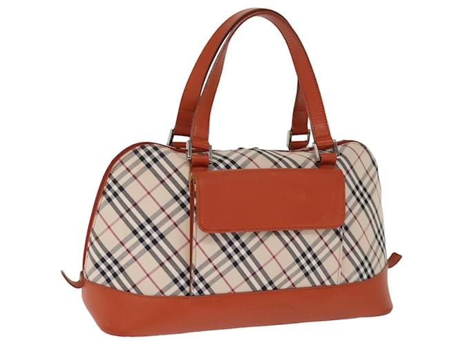 BURBERRY Nova Check Hand Bag Canvas Beige Auth bs14736 Cloth  ref.1404776