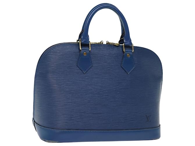 LOUIS VUITTON Bolso de Mano Epi Alma Toledo Azul M52145 LV Auth 75187 Cuero  ref.1404786