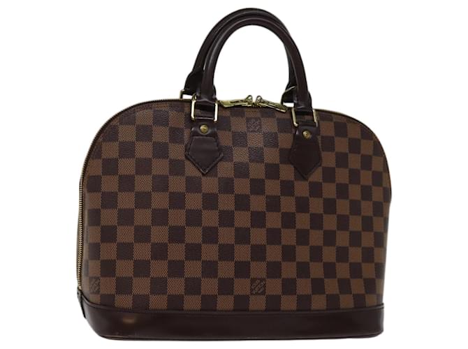 Bolsa de mão LOUIS VUITTON Damier Ebene Alma N51131 Autenticação de LV 75381  ref.1404801