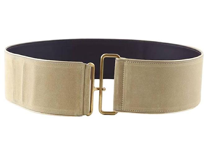 Saint Laurent Leather belt Beige  ref.1404848