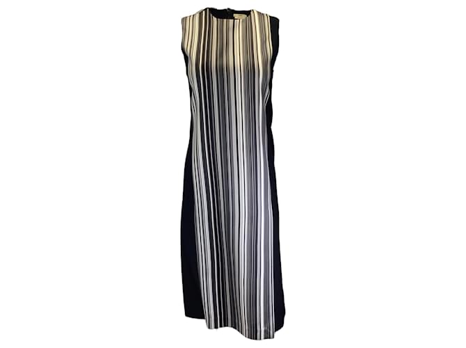 Autre Marque Edun – Drapiertes Kleid in Schwarz mit Print Viskose  ref.1404879