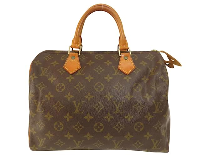 Louis Vuitton Speedy 30 Marrom Lona  ref.1404932