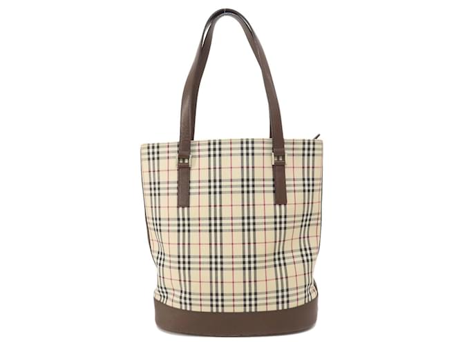 Burberry Nova Check Braun Leinwand  ref.1404957