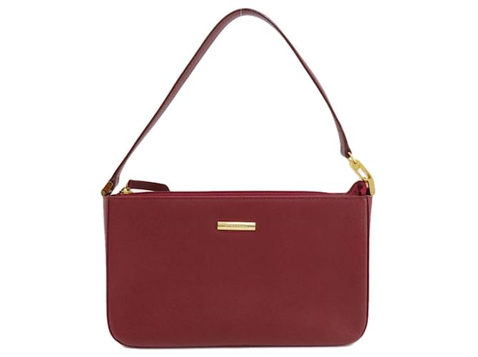 Burberry Nova Check Cuir Rouge  ref.1404969