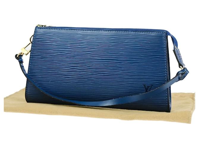 Louis Vuitton Pochette Accessoires Blue Leather  ref.1405009
