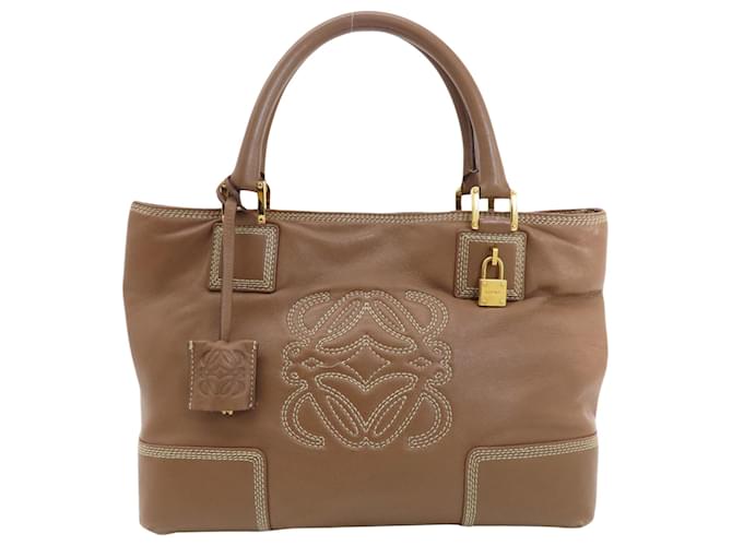 Loewe Anagram Marrom Bezerro-como bezerro  ref.1405010