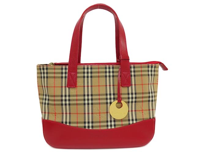 Burberry Nova Check Rosso Tela  ref.1405018