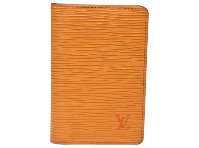 Organizer Organizador de bolsillo Louis Vuitton Naranja Cuero  ref.1405051