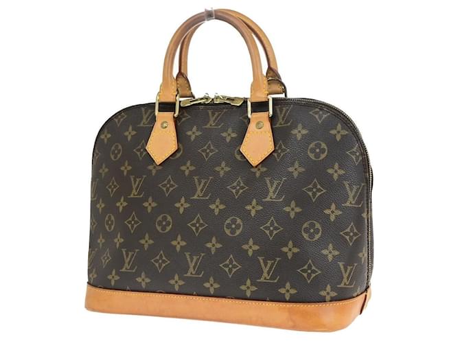 Louis Vuitton Alma Marrom Lona  ref.1405076