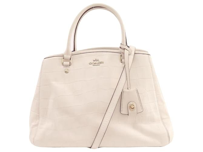 Coach White Leather  ref.1405127