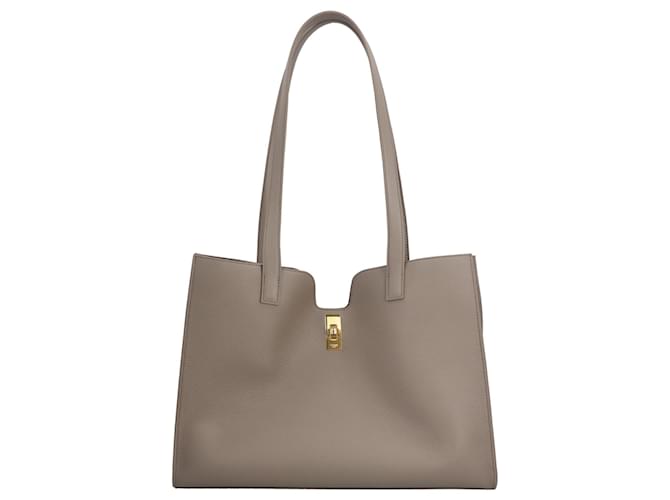 Céline Celine Cabas 16 en piel de ternera granulada suave gris Cuero Becerro  ref.1405149