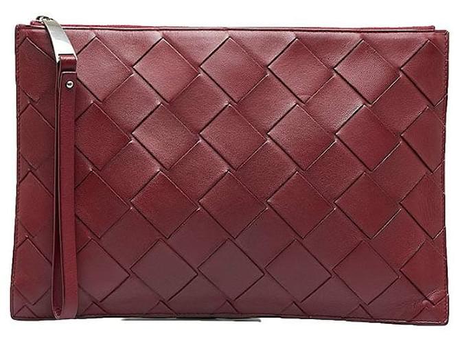 Bottega Veneta Maxi Intrecciato Clutch, Leder-Clutch in gutem Zustand  ref.1405164