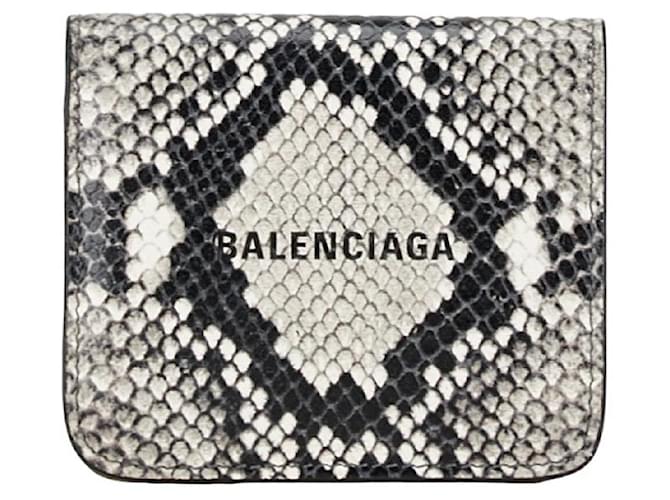 Carteira Balenciaga Couro Bifold Compacta Carteira Curta de Couro 594216 em boa condição  ref.1405193