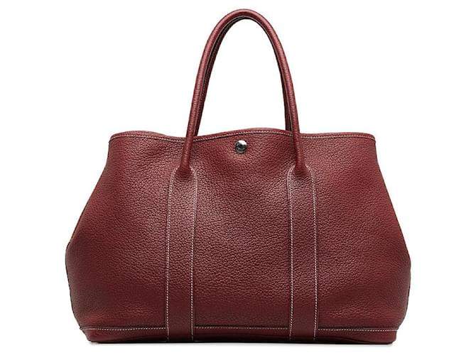 Hermès Hermes Hermes Garden Party PM Negonda Tote Bag Leather Tote Bag in Good condition Red  ref.1405220