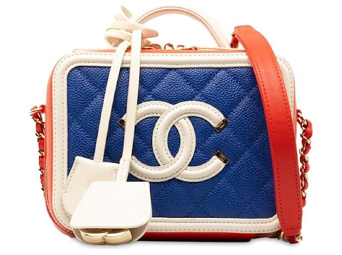 Chanel CC Caviar Filigree Vanity Bag Sac vanity en cuir en excellent état  ref.1405226
