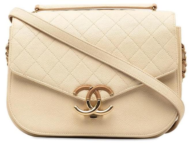 Chanel CC Caviar Cuba Flap Bag Bolso de hombro de cuero en buen estado  ref.1405229