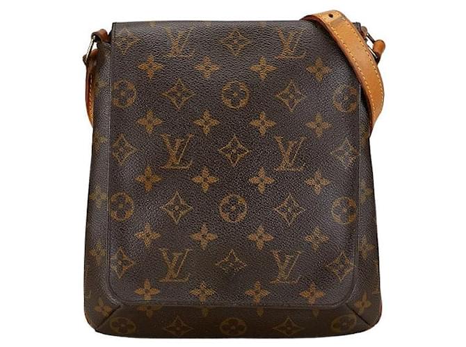 Bolsa de mão Louis Vuitton Monogram Musette Salsa M51258 em couro PVC marrom em muito bom estado Plástico  ref.1405248