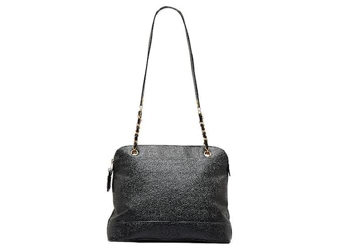 Chanel Triple CC Caviar Tote Bag Bolsa de couro em bom estado  ref.1405293