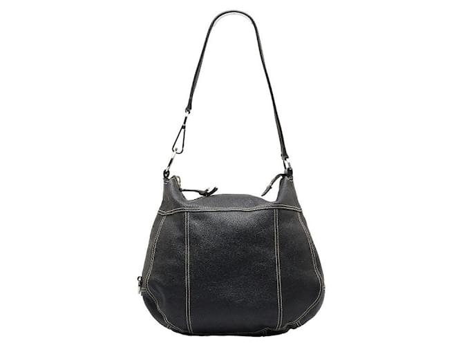 Bolso Hobo de cuero Prada Bolso bandolera de cuero en buen estado  ref.1405307