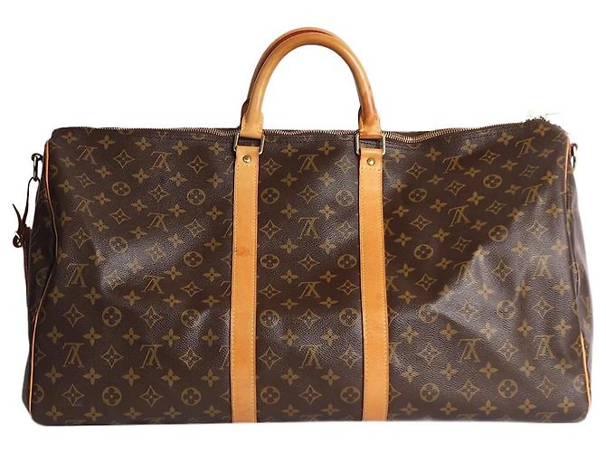 Louis Vuitton marrone 2005 Monogramma Keepall 55 bag
