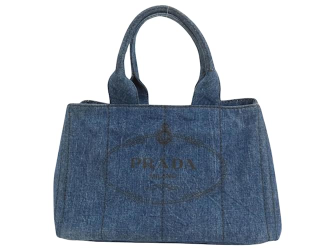 Tote Prada Canapa Jean Bleu  ref.1405347