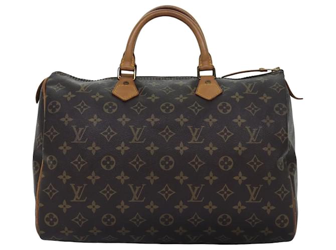 Louis Vuitton Speedy 35 Marrom Lona  ref.1405351