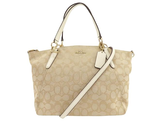 Coach Firma del entrenador Beige Lienzo  ref.1405354