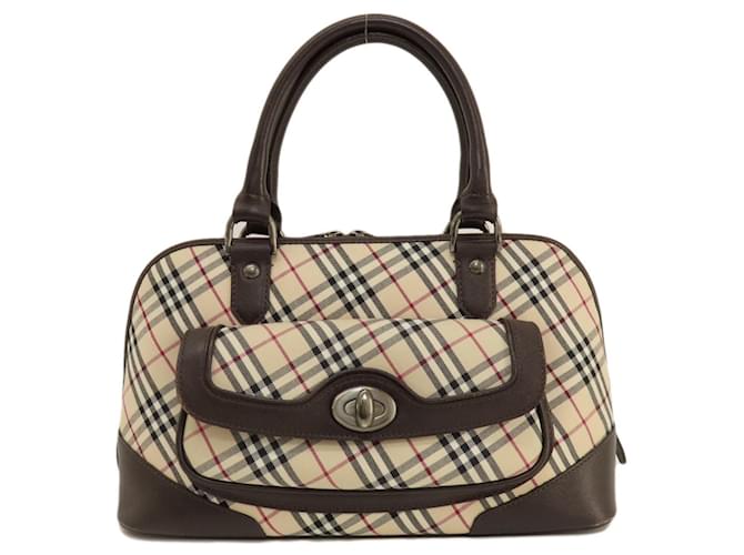 Burberry Nova Check Marrone Tela  ref.1405369