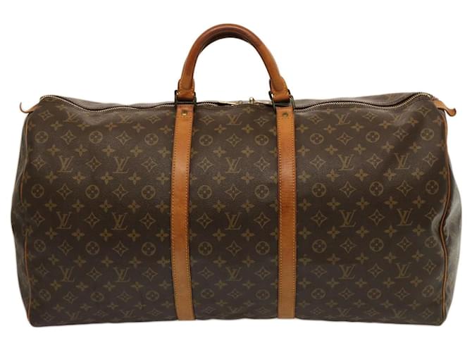 Louis Vuitton Keepall 60 Marrone Tela  ref.1405405