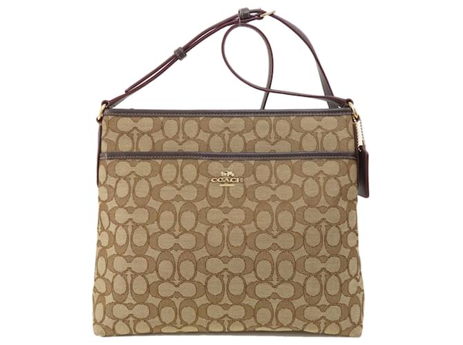 Coach Signature Brown Cloth  ref.1405436