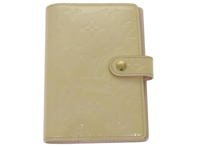 Agenda Louis Vuitton PM Bege Couro envernizado  ref.1405454