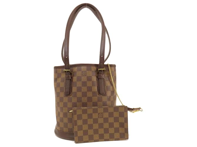 Louis Vuitton Marais Marrom Lona  ref.1405459