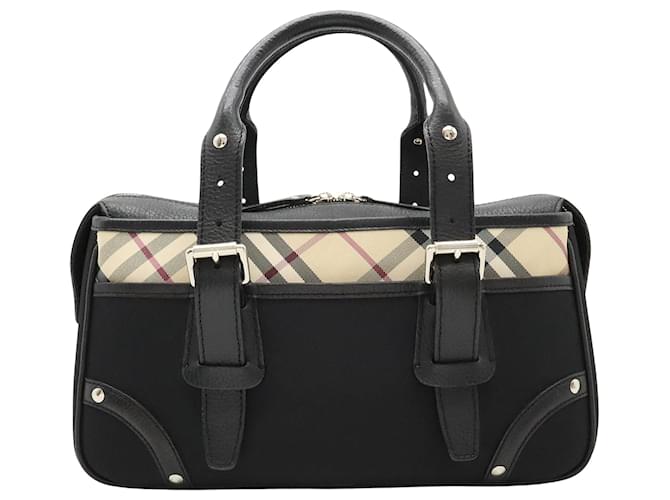 Burberry Nova Cheque Negro Lienzo  ref.1405477