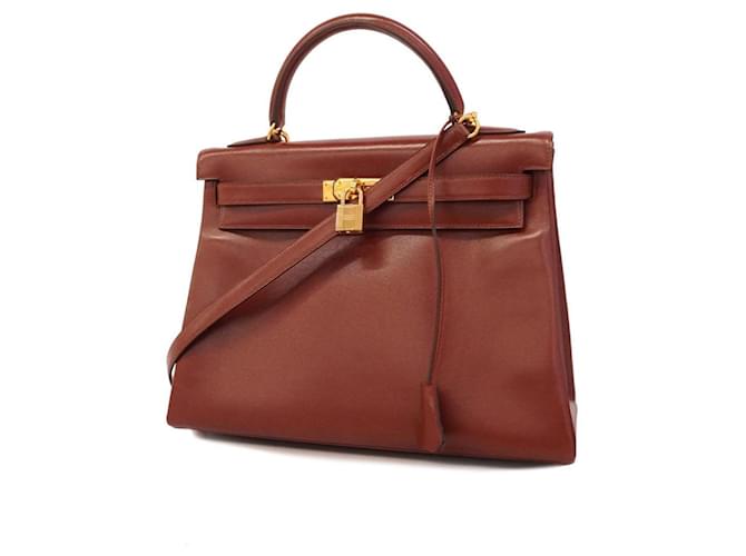 Hermès hermes kelly 32 Marrone Pelle  ref.1405519