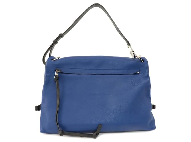 Loewe Anagram Azul Couro  ref.1405530