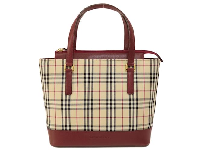 Burberry Nova Cheque Beige Lienzo  ref.1405541