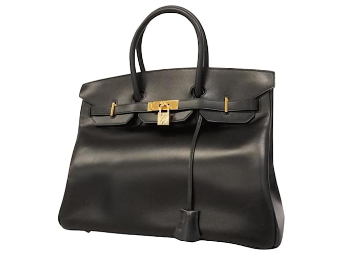 Hermès HERMES BIRKIN 35 Preto Couro  ref.1405546