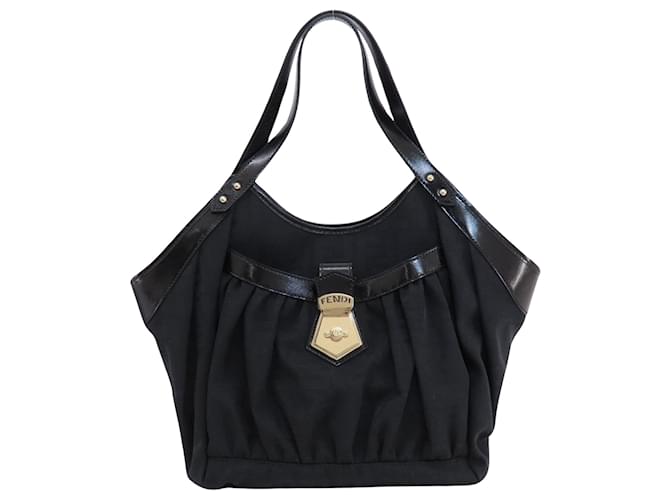 Fendi Zucca Nero Tela  ref.1405567