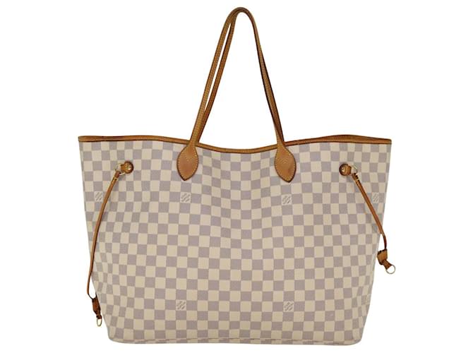 Louis Vuitton Neverfull GM Weiß Leinwand  ref.1405571