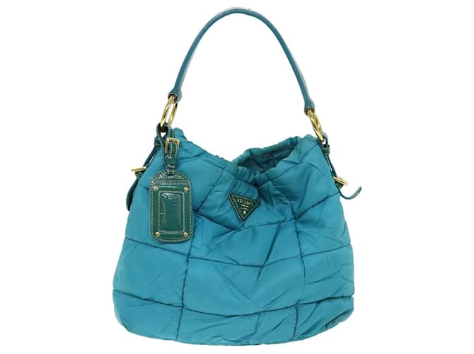 Tote Prada Tessuto Synthétique Turquoise  ref.1405575