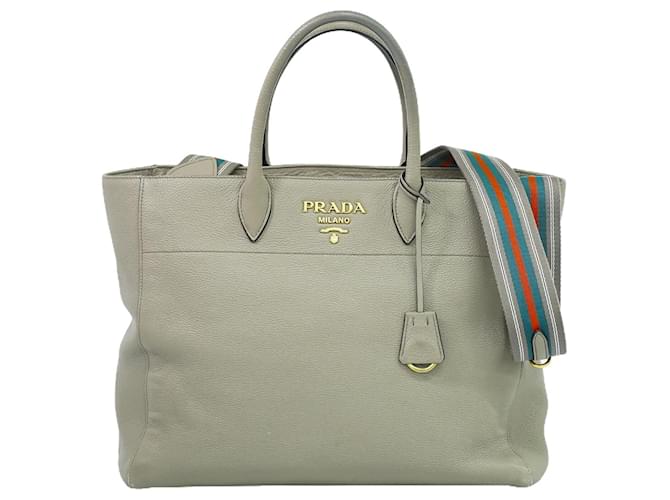 Prada Vitello Marrone Pelle  ref.1405579