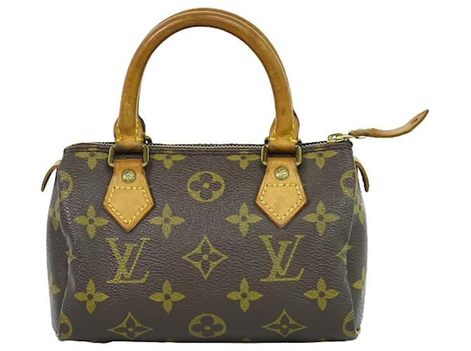 Louis Vuitton Mini Speedy Marrom Lona  ref.1405586