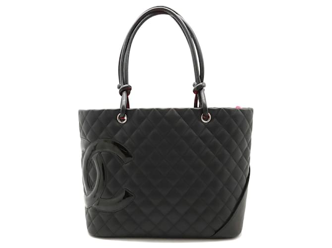 Ligne Chanel Cambon Cuir Noir  ref.1405600