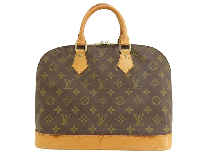 Louis Vuitton Alma Marrom Lona  ref.1405627