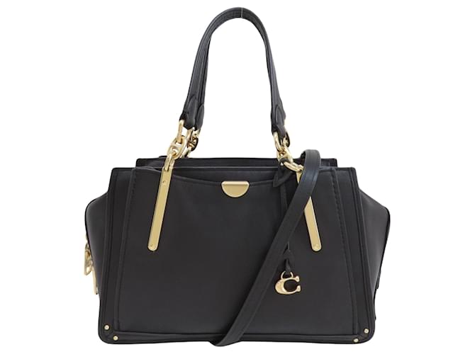 Coach Entrenador Negro Cuero  ref.1405648