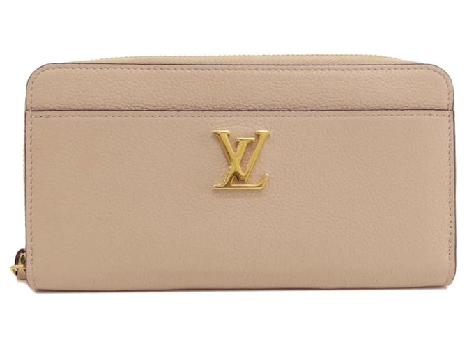 LOUIS VUITTON Zippy Lockme Cinza Couro  ref.1405652