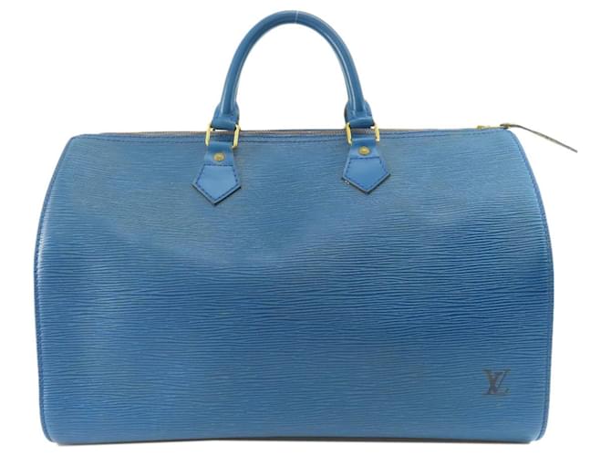 Louis Vuitton Speedy 30 Cuir Bleu  ref.1405659