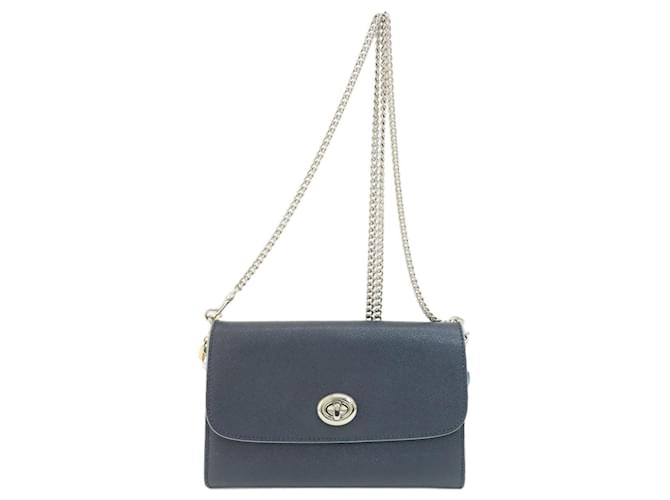 Coach Navy blue Leather  ref.1405669